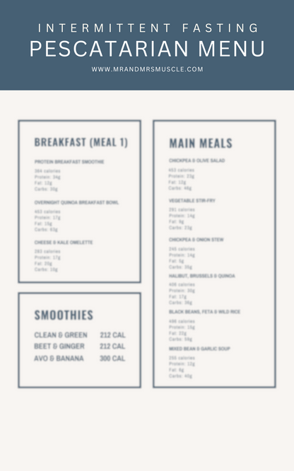 Festing Menus Pescatarian Intermittent Fasting Diet Plan – Diet Plans